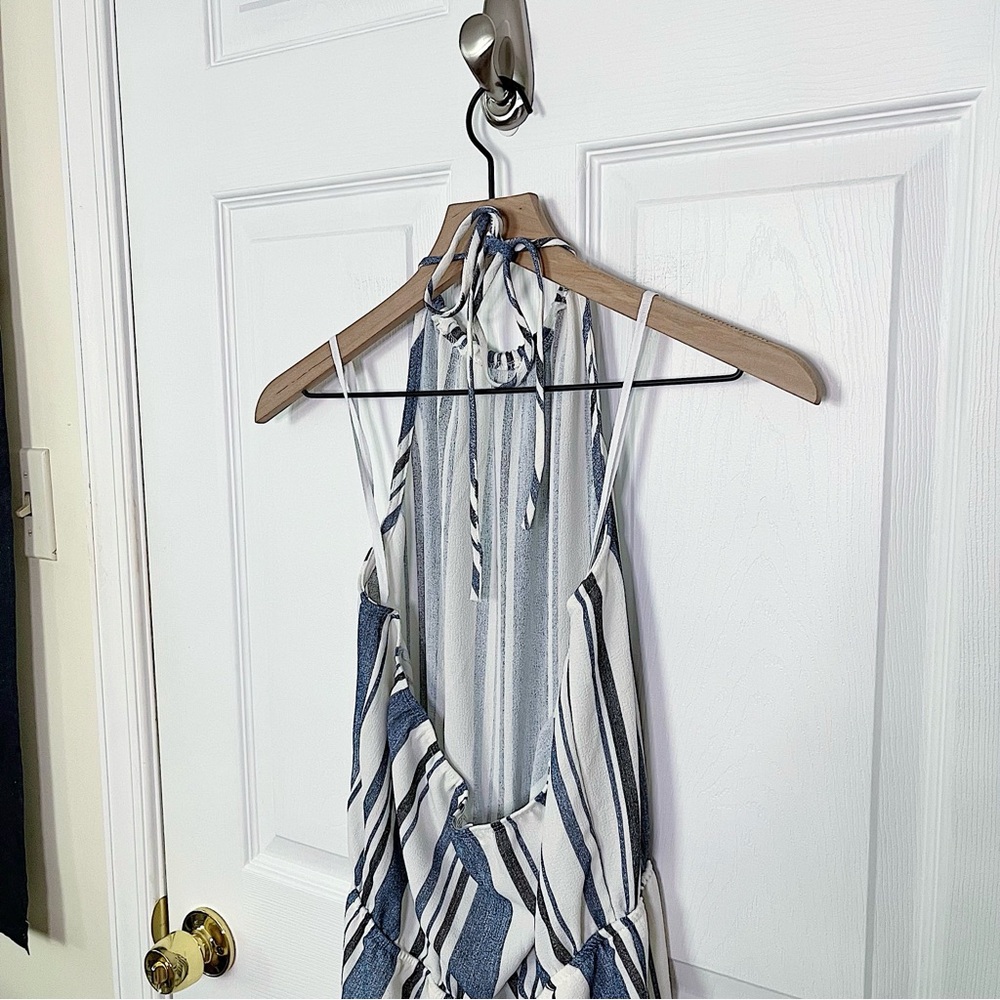 ✧・゚nwot striped coastal girl jumpsuit - Picture 5 of 9